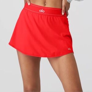ALO Yoga red match point skirt